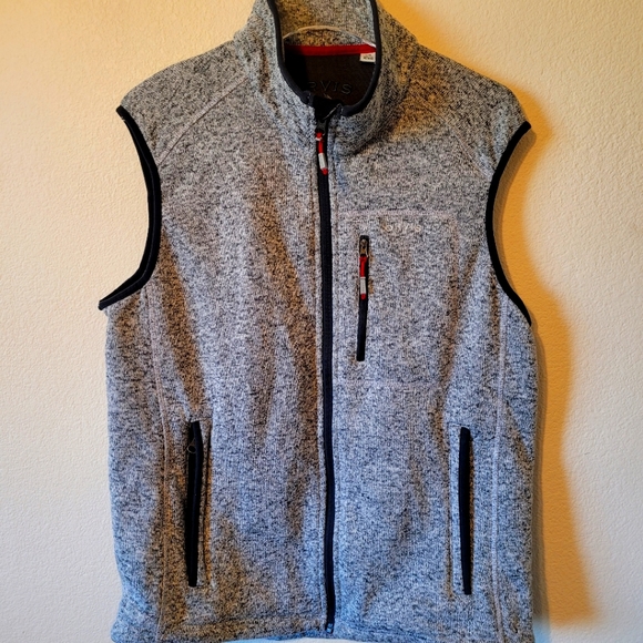 Orvis Grey Denali Sweater Fleece Vest 